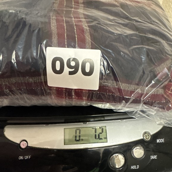 Lucky Brand Plaid Blouse Women 1X Navy Blue Boho Tassel Tie Rayon Top - Picture 12 of 12